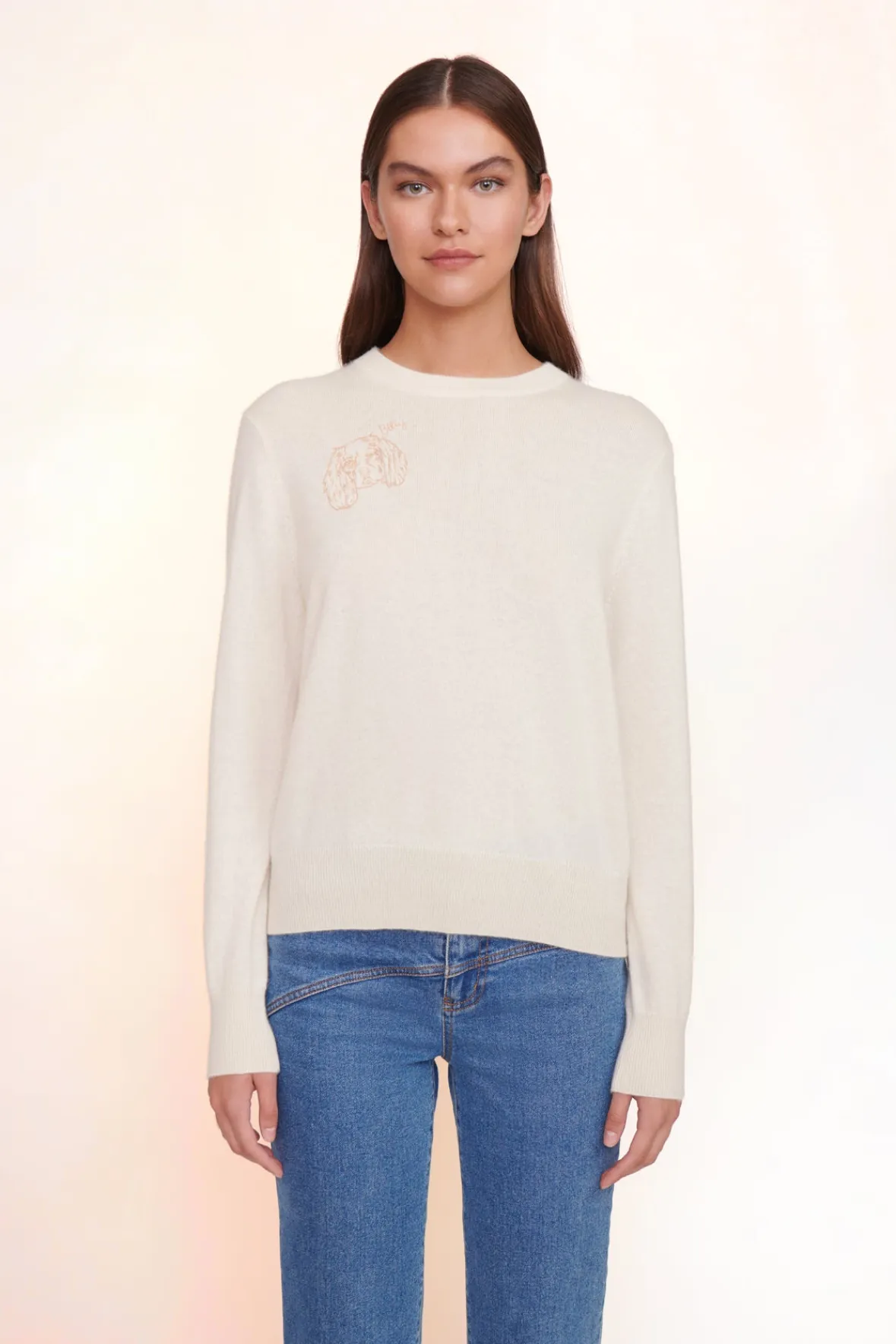 CUSTOM CASHMERE CREWNECK SWEATER -STAUD Best Sale