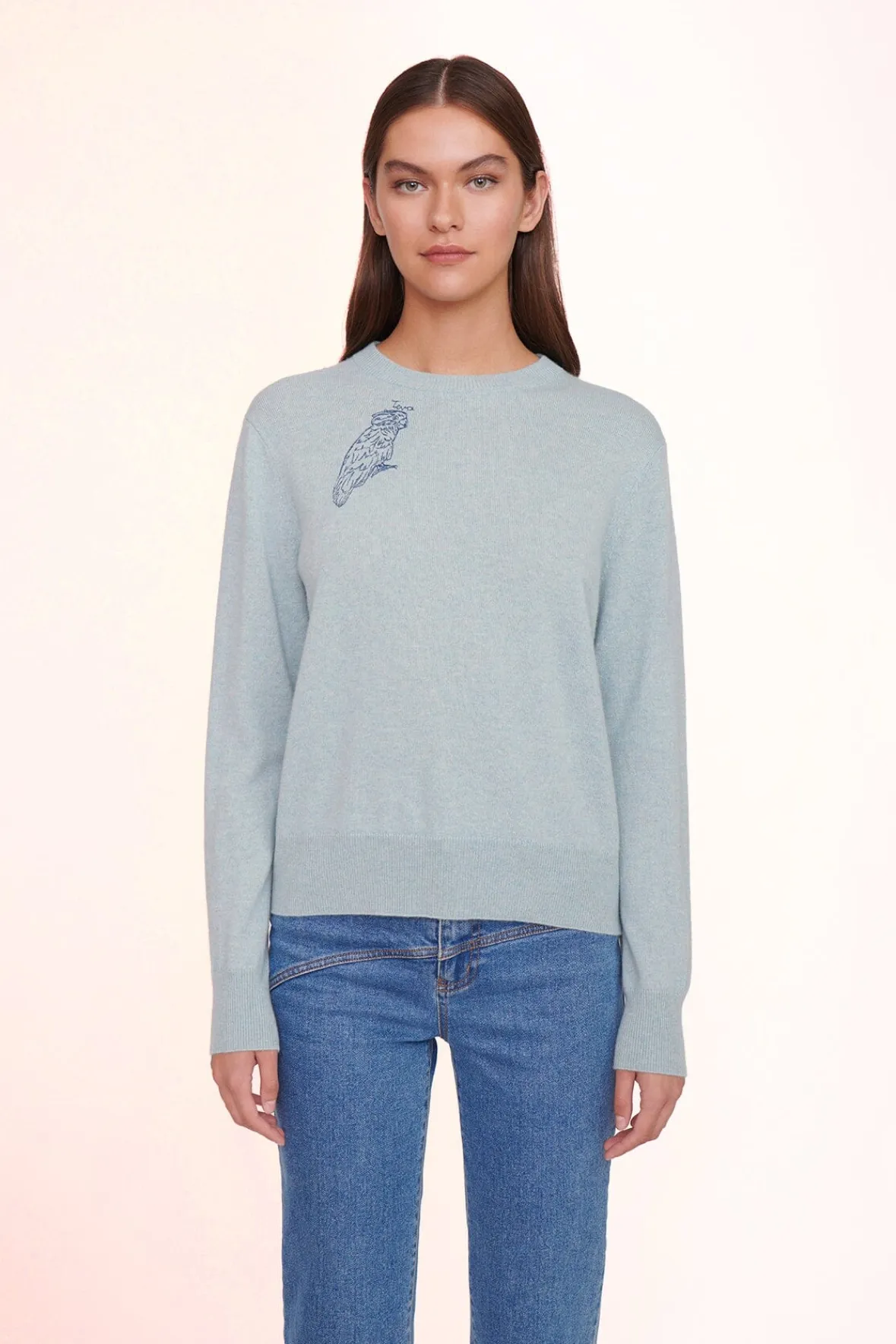 CUSTOM CASHMERE CREWNECK SWEATER -STAUD Best Sale