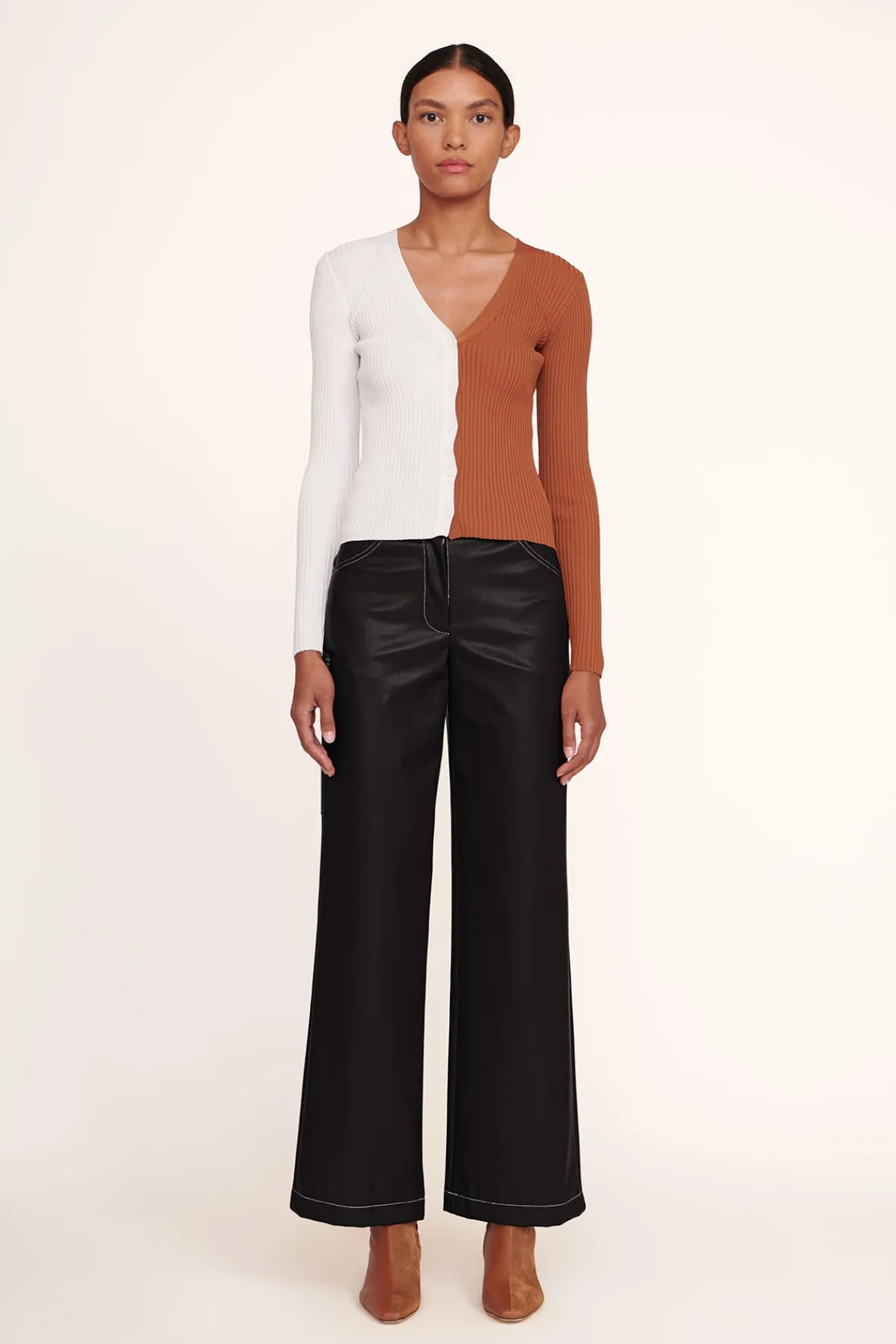 DOMINO PANT VEGAN LEATHER-STAUD Hot