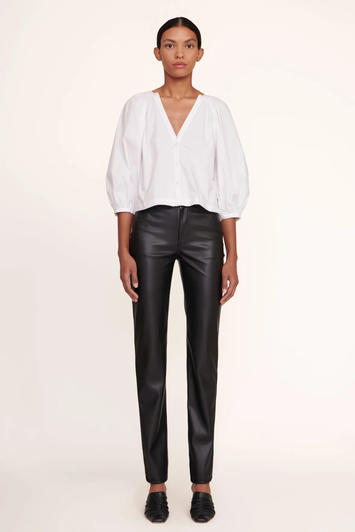 ELLIOT PANT VEGAN LEATHER-STAUD Flash Sale