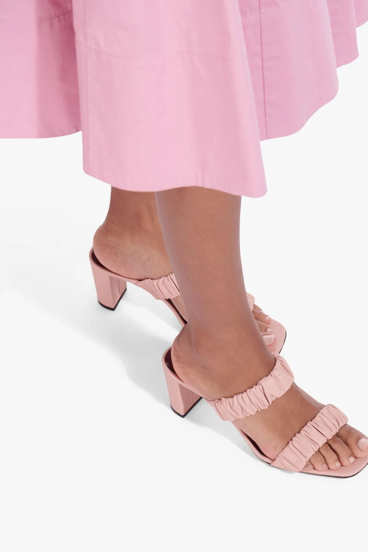 FRANKIE RUCHED SANDAL -STAUD Online