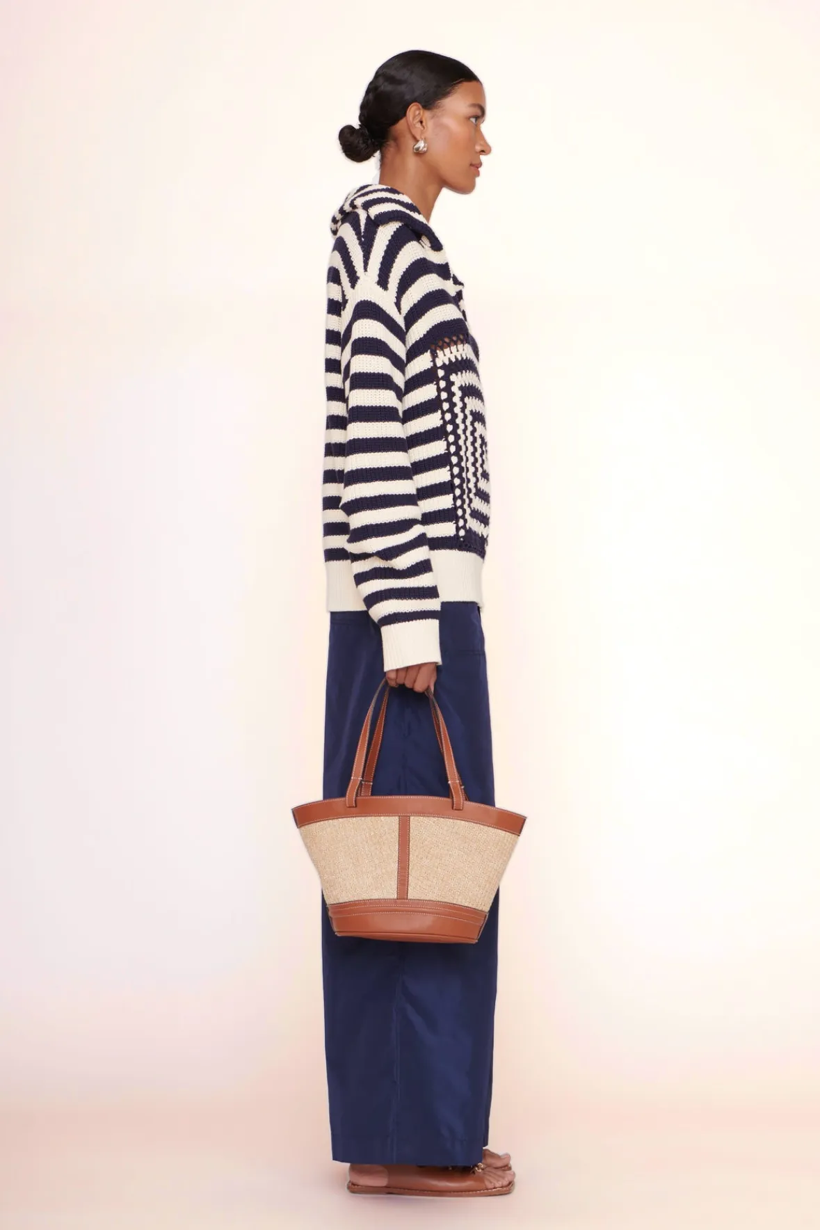 HENRI PETITE RAFFIA TOTE -STAUD New