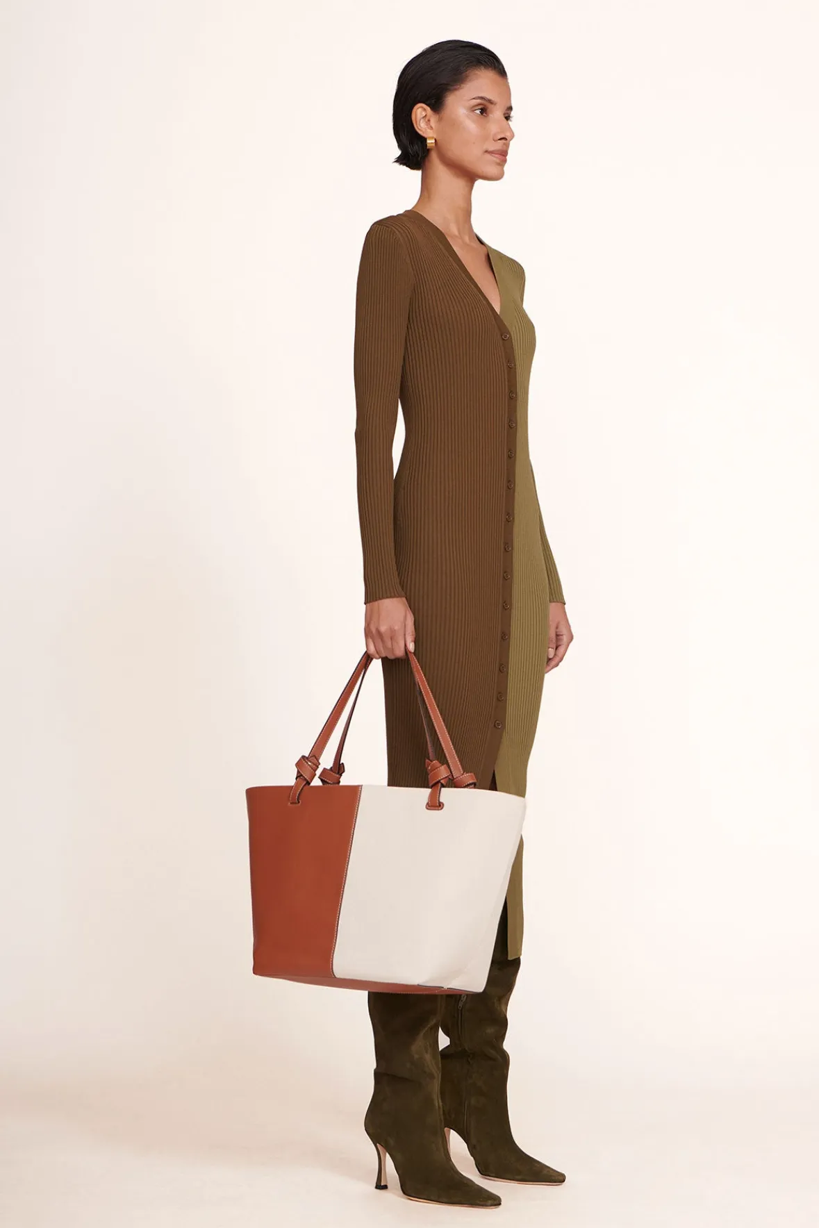 IDA CANVAS TOTE BAG -STAUD Store