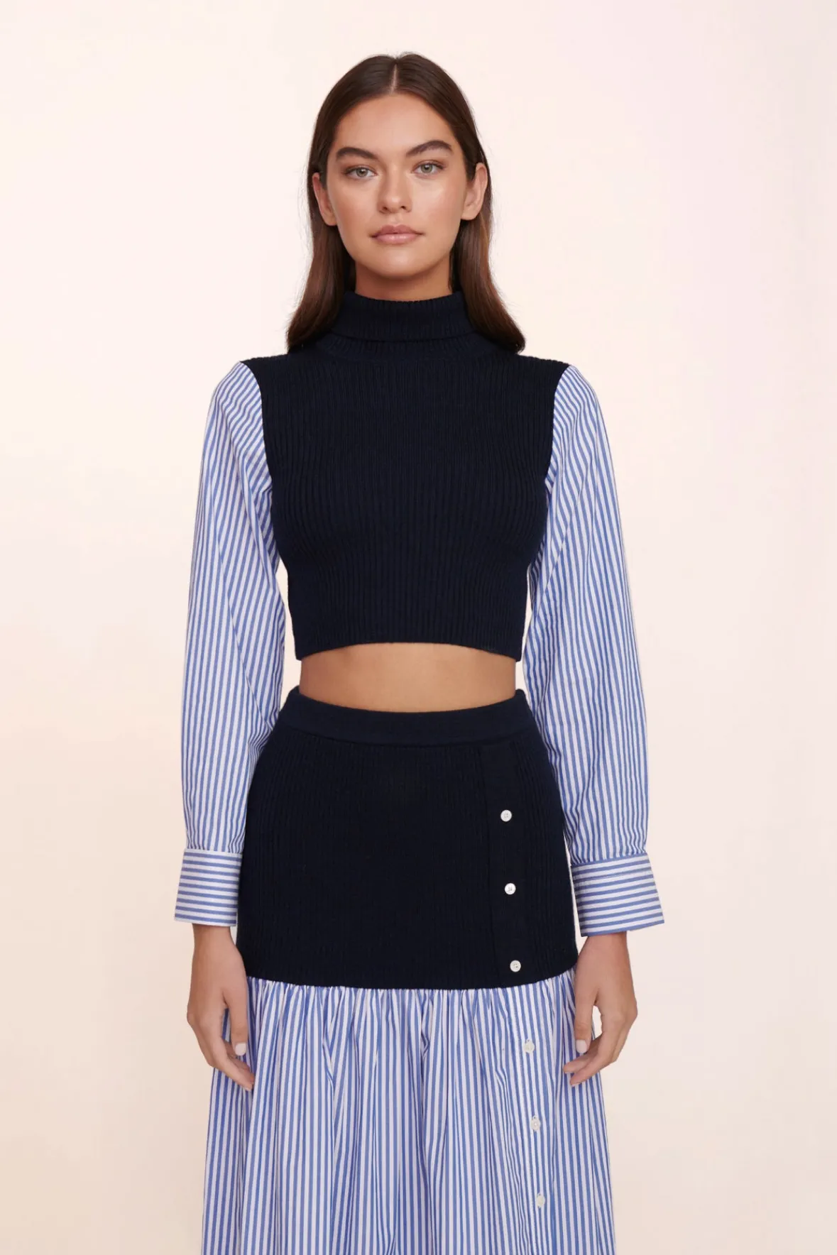 LOUISA TOP NAVY/BLUE WHITE STRIPE-STAUD Best Sale