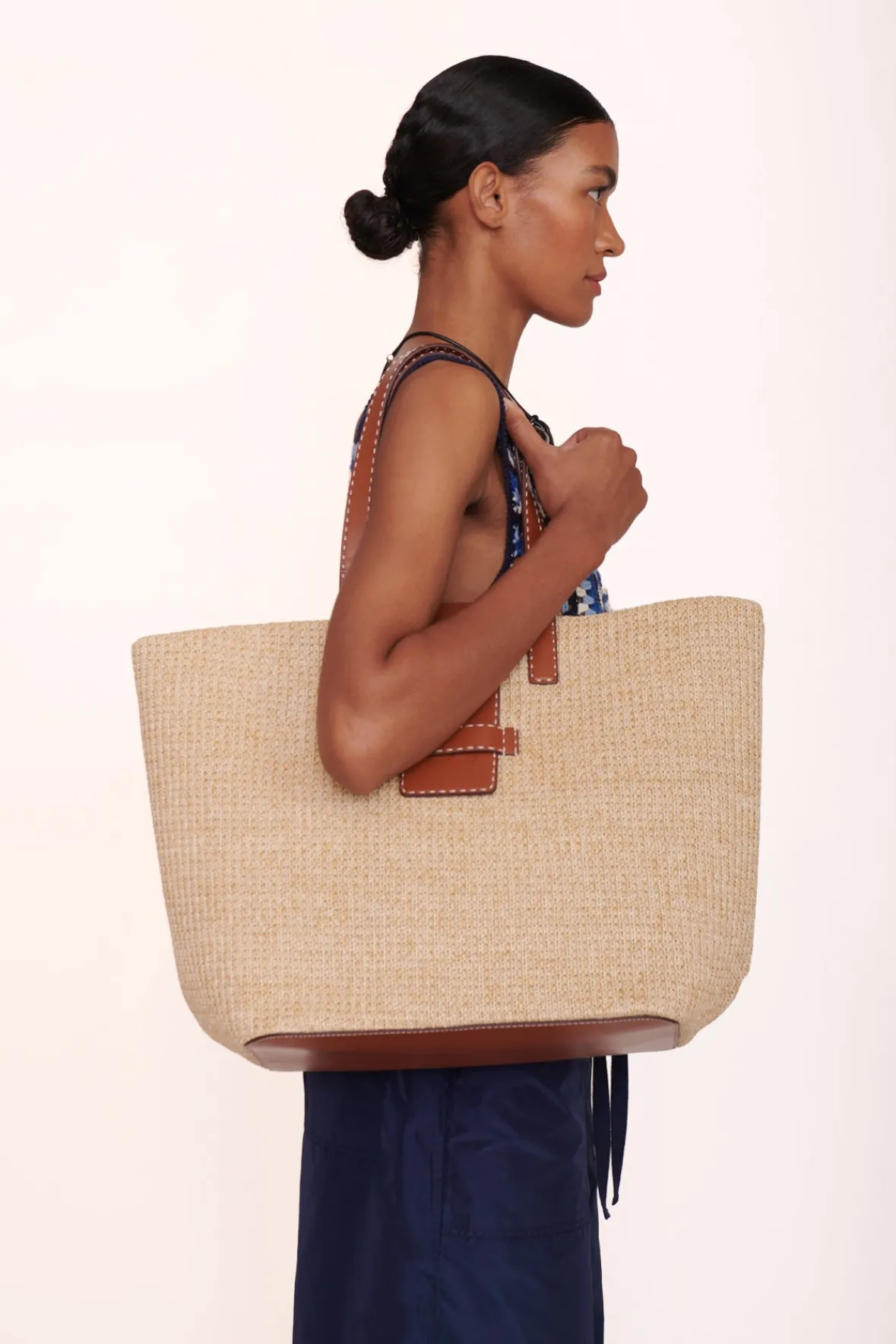 MERCATO RAFFIA TOTE -STAUD Clearance