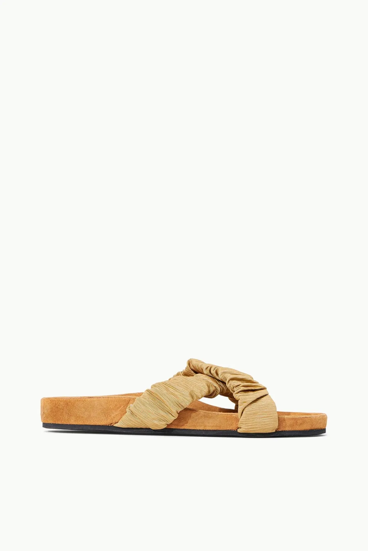 MICHEL SLIDE FENNEL GROSGRAIN CASHEW SUEDE-STAUD Flash Sale